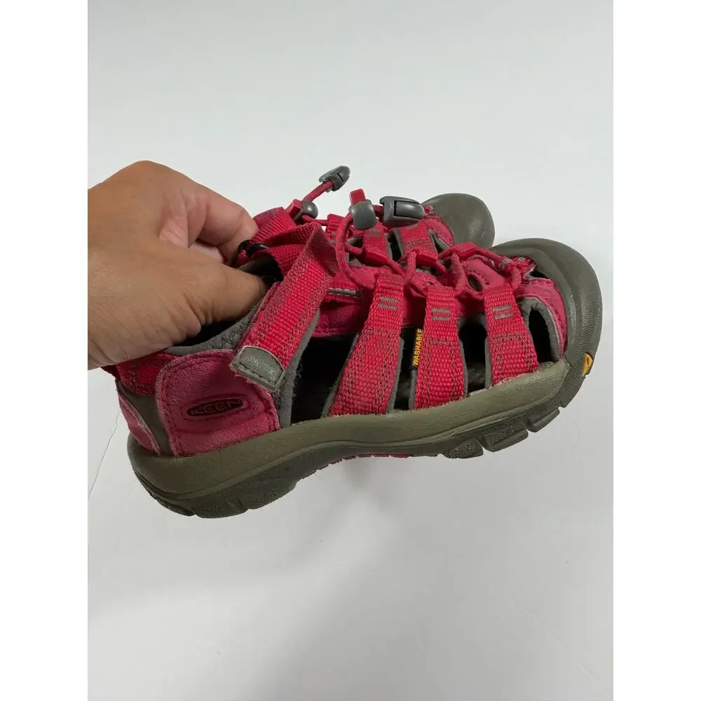 KEEN Newport H2 Waterproof Sport Sandals Raspberry Pink Gray Toddler Size 12